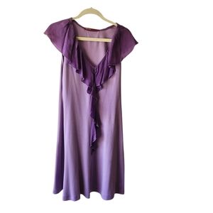 Barbara Lesser Purple Knit Dress Size Large